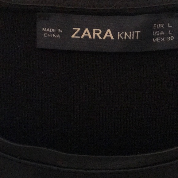 Zara embellished faux leather sweater - Picture 2 of 4